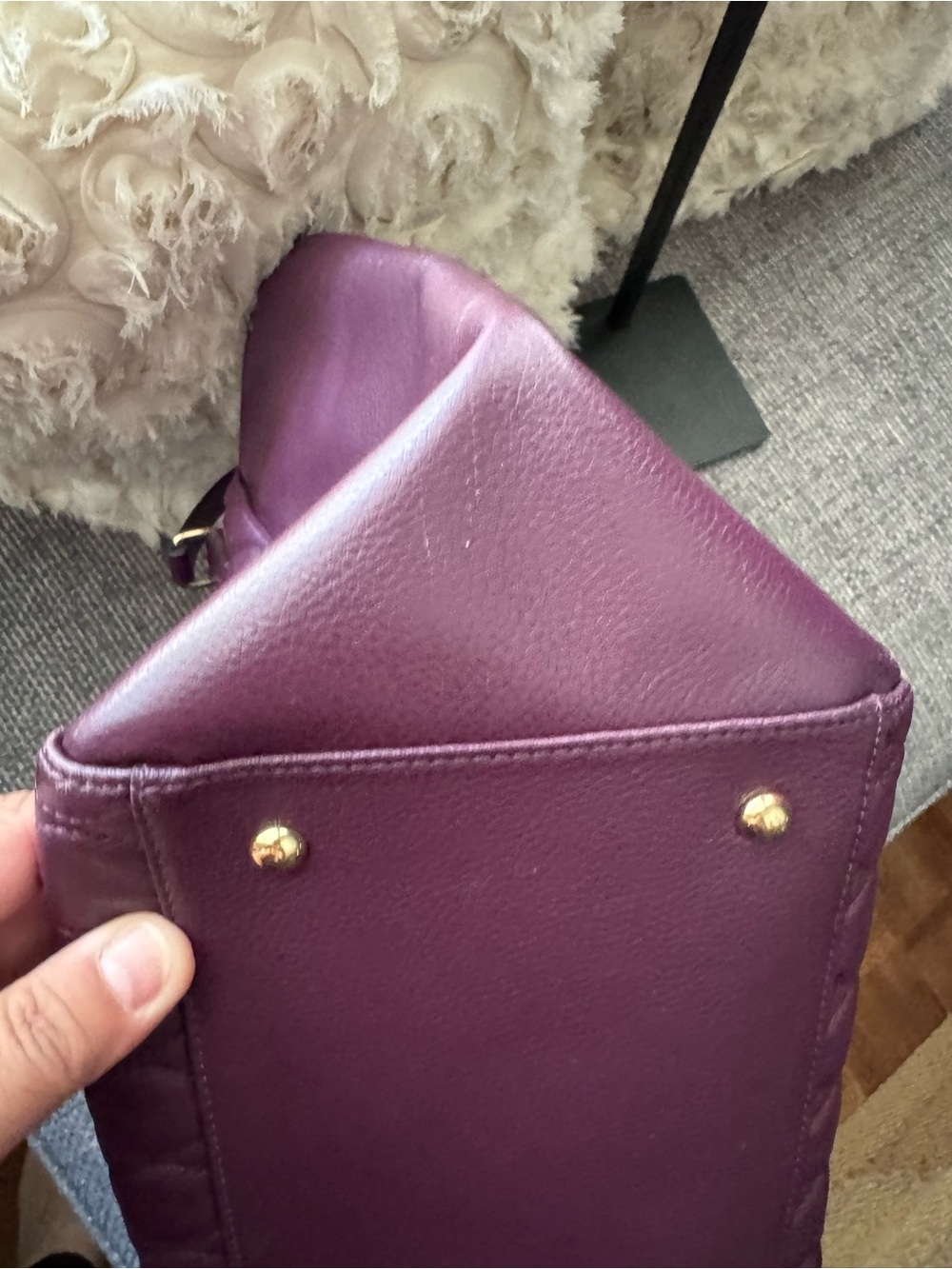 Vera Bradley Quilted Tote in Plum - Picture 4 of 8